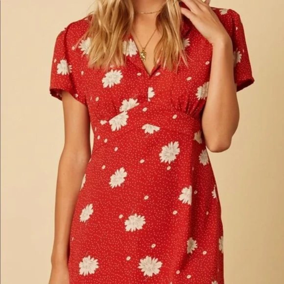 Cotton Candy Dresses & Skirts - Red Floral Sun Dress (S) - Nordstrom - CottonCandyLA